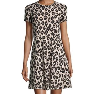 Eliza J leopard print fit and flare dress